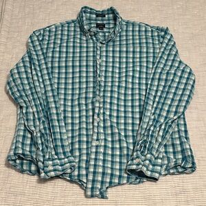 J. Crew Teal Plaid Casual Shirt